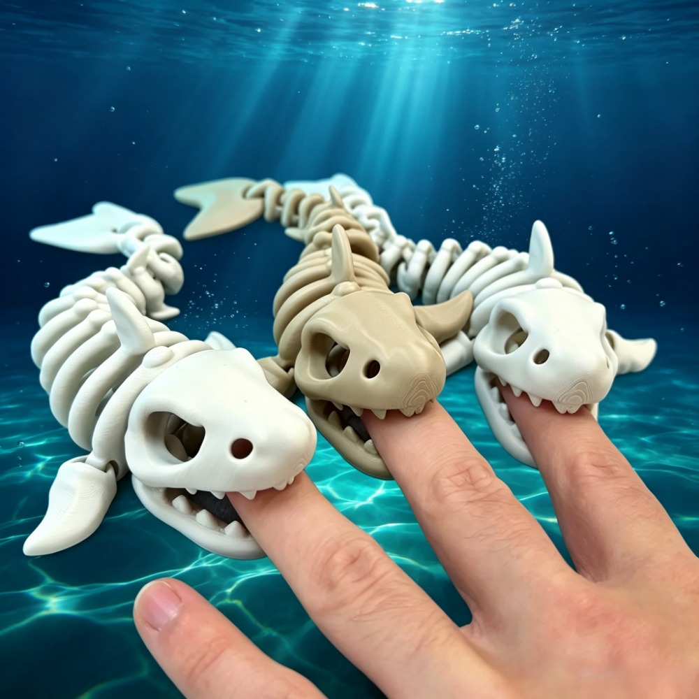 Aquarium Fish To Buy - Shark Skeleton Aquarium Decor Articulated Ornament