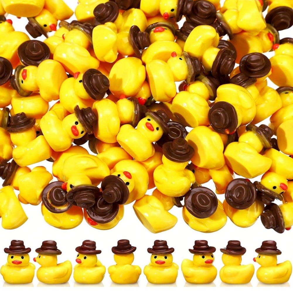Aquarium Fish Small - 50Pcs Mini Resin Cowboy Ducks Duckies