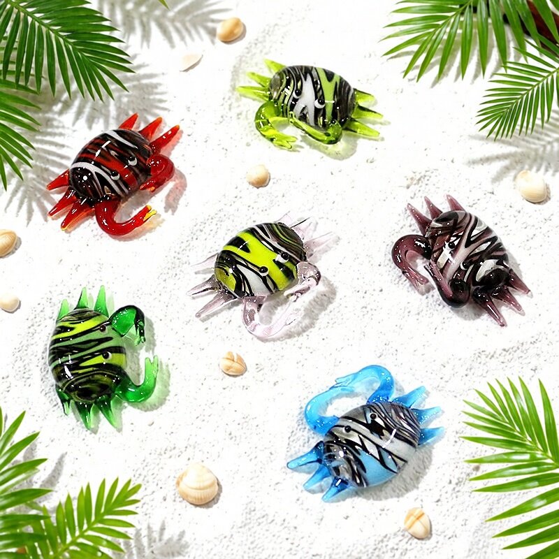 Aquarium Fish Marine - Handmade Cute Mini Glass Crab Figurine