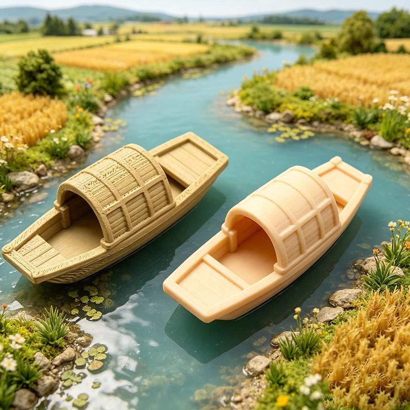 Aquarium Fish Marine - 【S】Simulation Floating Mini Boat Model Figurine