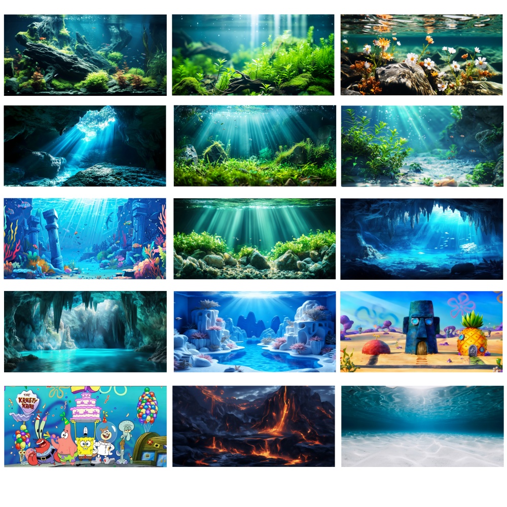 Aquarium Background Sticker 80 - Aquarium Fish Wallpaper review and price