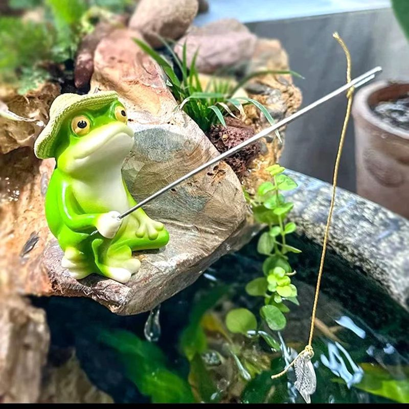 Fishing Frog Statue Outdoor Ga - Aquarium Fish To Buy review and price