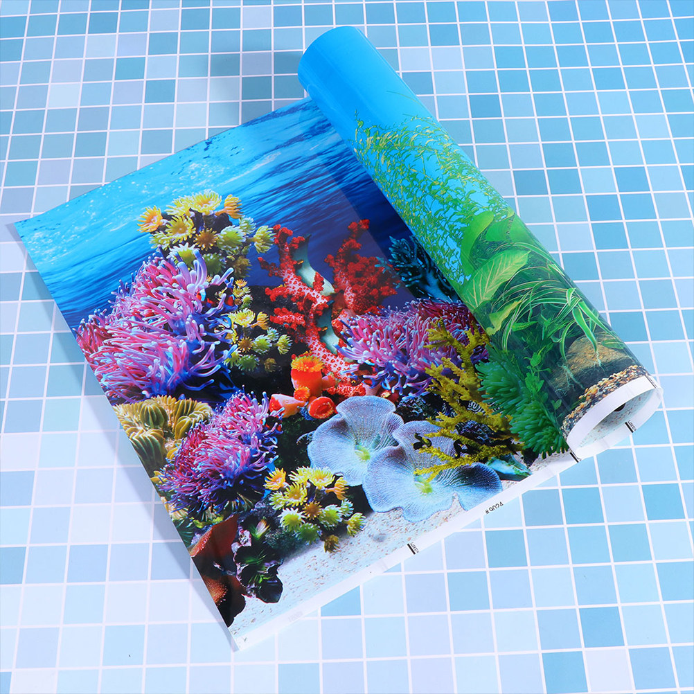 Fish Tank Background Paper Thi - Aquarium Fish Wallpaper review and price