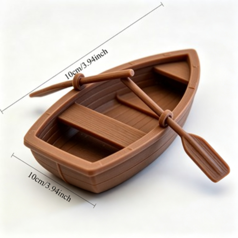 Mini Double Oar Wooden Boat Aq - Aquarium Fish To Buy review and price