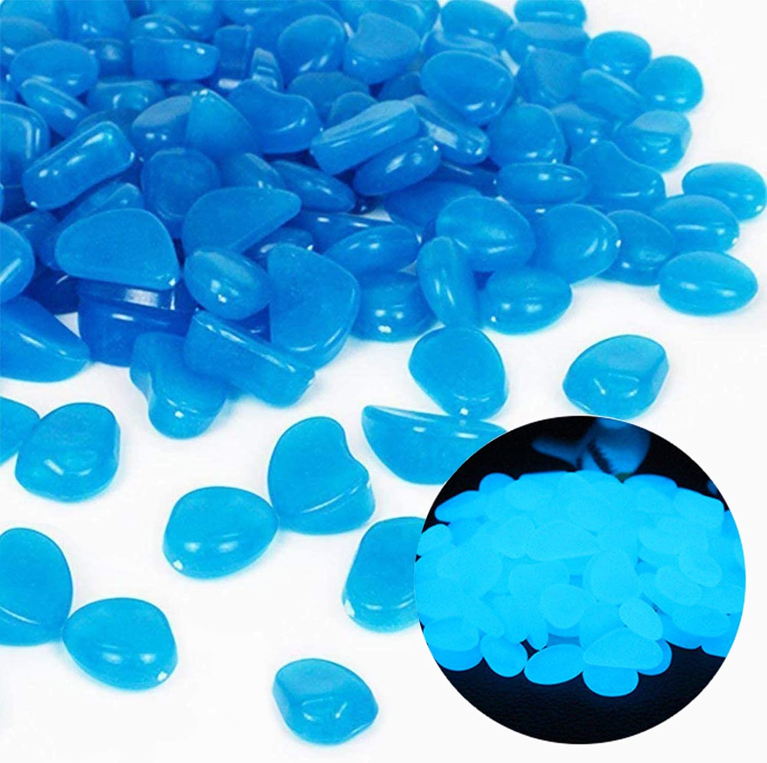 Fish Tank Rocks Glow Blue Pebb - Aquarium Fish To Buy review and price