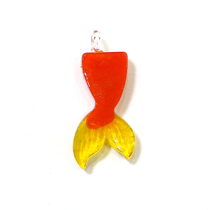 2pcs Glass Fish Tail Charms Cu - Aquarium Fish And Supplies review and price