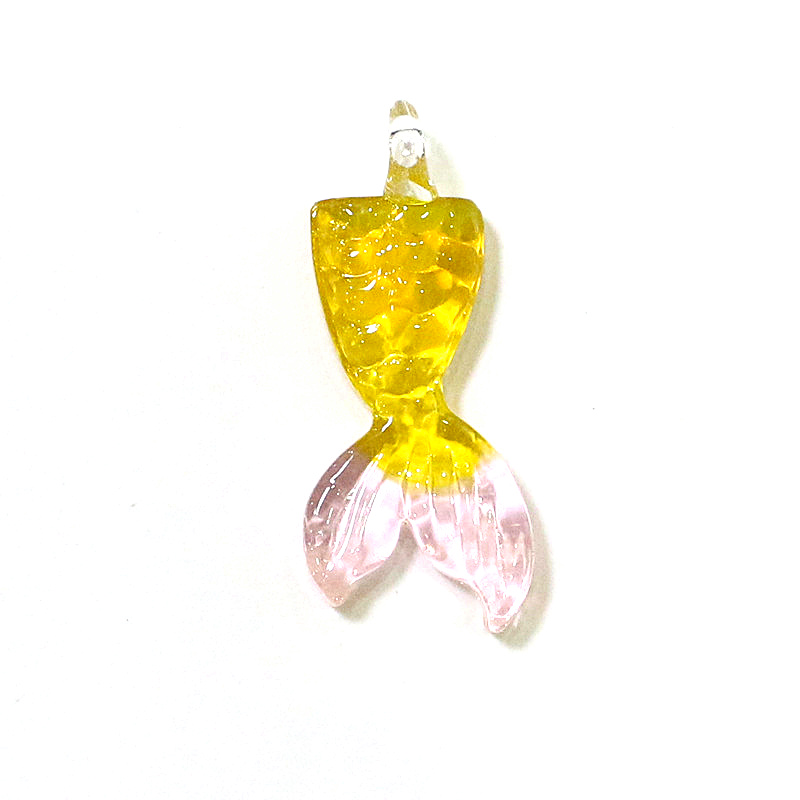 2pcs Glass Fish Tail Charms Cu - Aquarium Fish And Supplies review and price