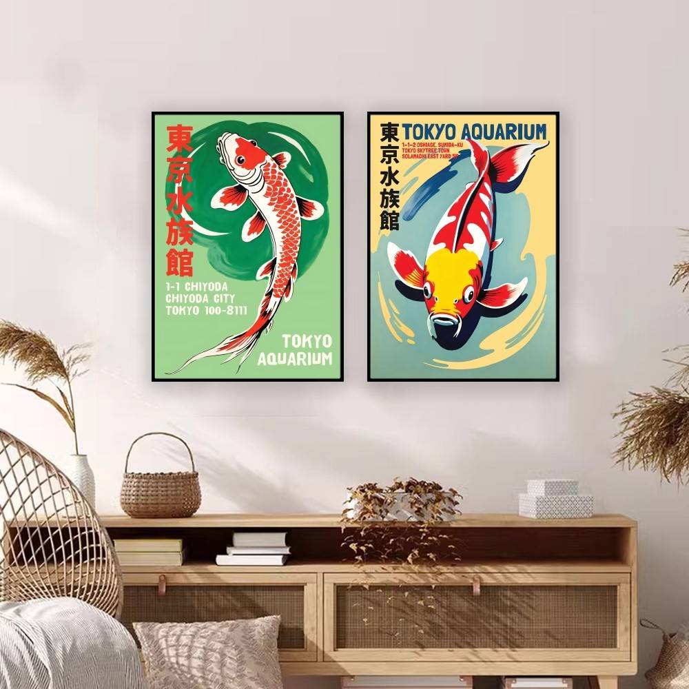 Tokyo Aquarium Koi Fish Paper  - Aquarium Fish Wallpaper review and price