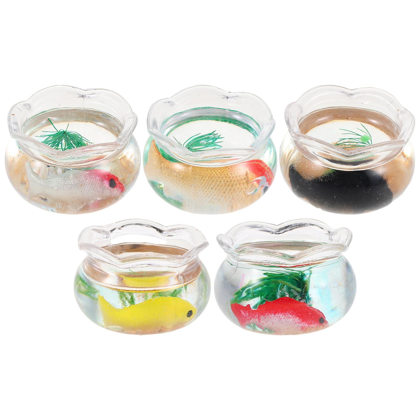 5Pcs Mini Fish Bowl Small Roun - Aquarium Fish Small review and price
